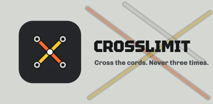 Official Crosslimit artwork with crossing orange and yellow cords and the game title.